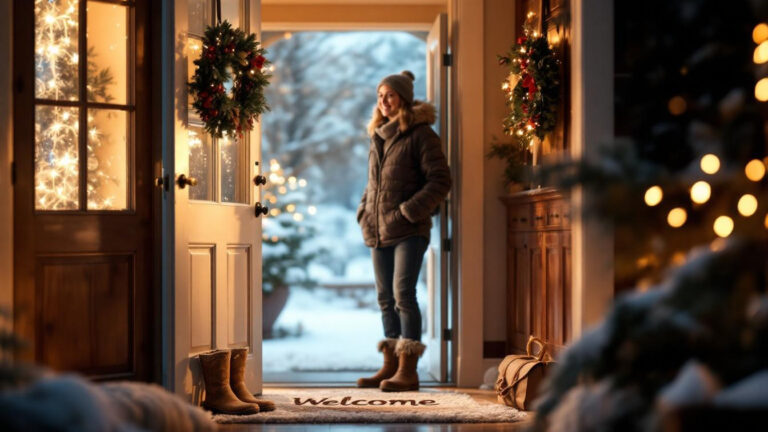 The Front Door Hack That Keeps Your Entryway Clean All Winter Long