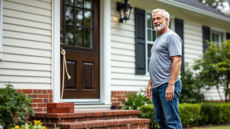 The Simple Rope and Brick Trick That Keeps Your Storm Door From Slamming in High Winds