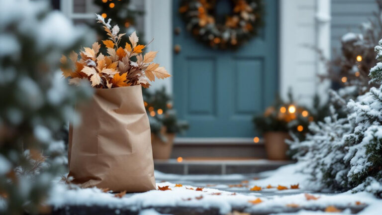 Why a Bag of Dried Leaves by Your Door Keeps Spiders Out All Winter