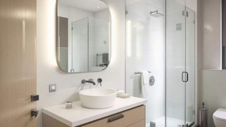 The Secret to Making Your Tiny Bathroom Look Twice as Big: The Mirror Trick
